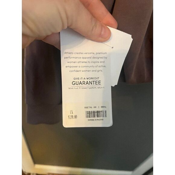 Athleta size 1x Alicia keys collection jacket sweatshirt mauve purple color nwt - Picture 5 of 5